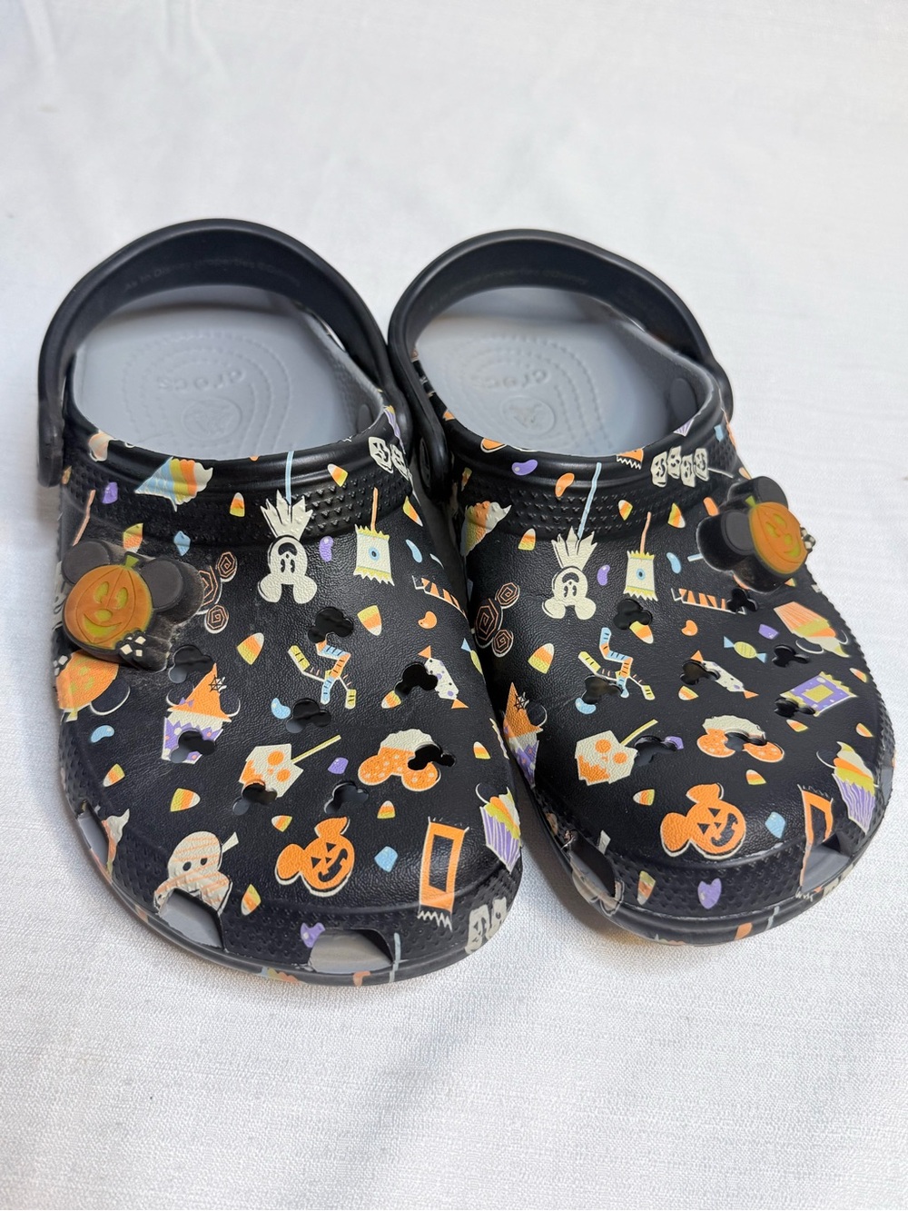 Mickey Mouse Halloween Clog Adult Crocs (M) 5 (W) 7 Unisex Glow In The Dark
